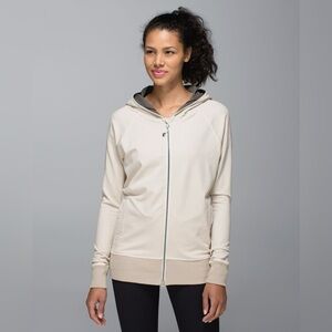 Lululemon Rollin' With My Omies Hoodie Jacket Womens 2 Tan Mojave French Terry